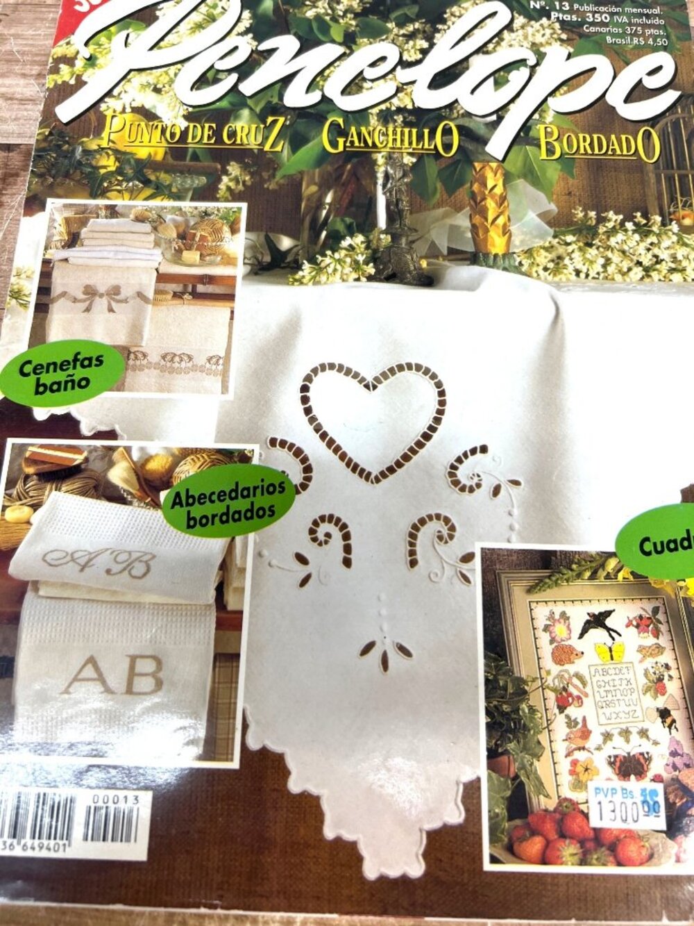 Penelope Cross-Stitch & Embroidery Magazine Patterns For Tablecloths Towels